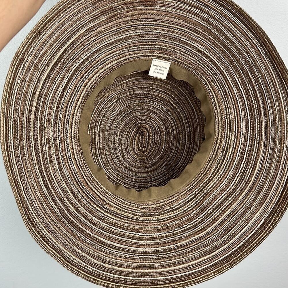 Women’s neutral floppy woven sun hat - Picture 4 of 7